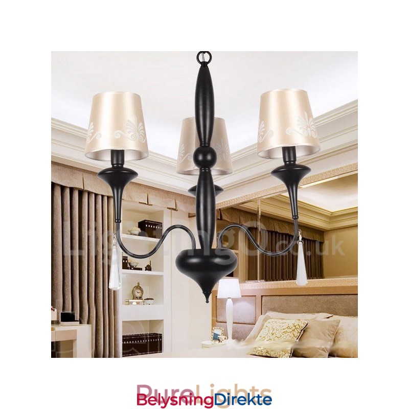 3-Lyss Lysekrone I Middelhavsstil Med Stearinlys