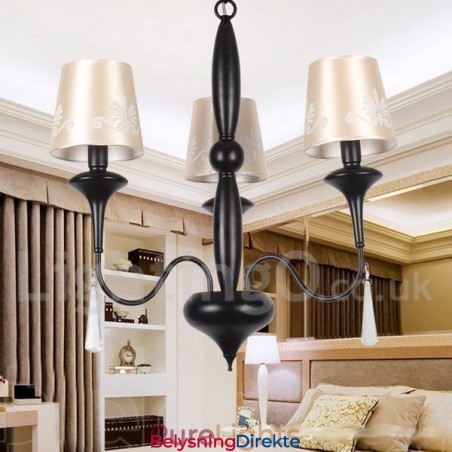 3-Lyss Lysekrone I Middelhavsstil Med Stearinlys