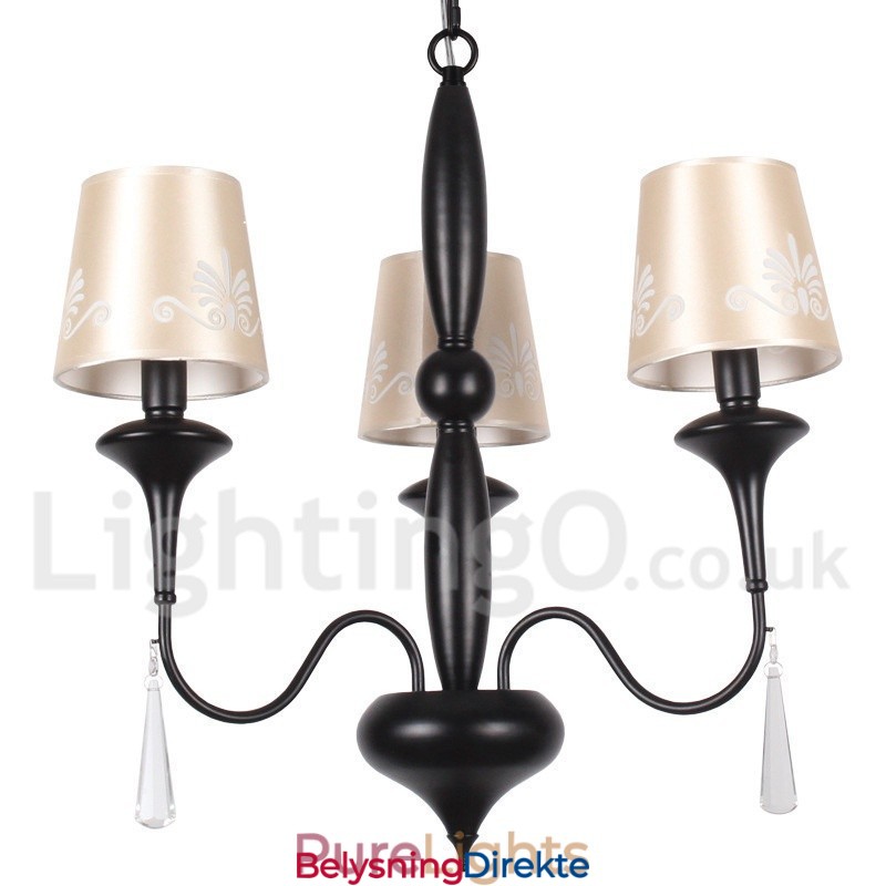 3-Lyss Lysekrone I Middelhavsstil Med Stearinlys