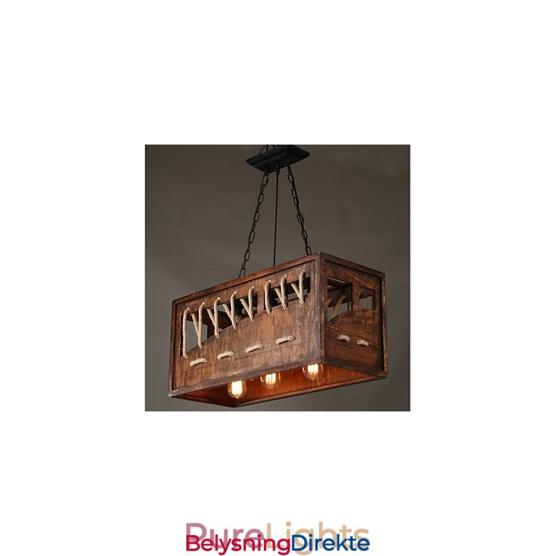 Minimalistisk Lysekrone I Tre