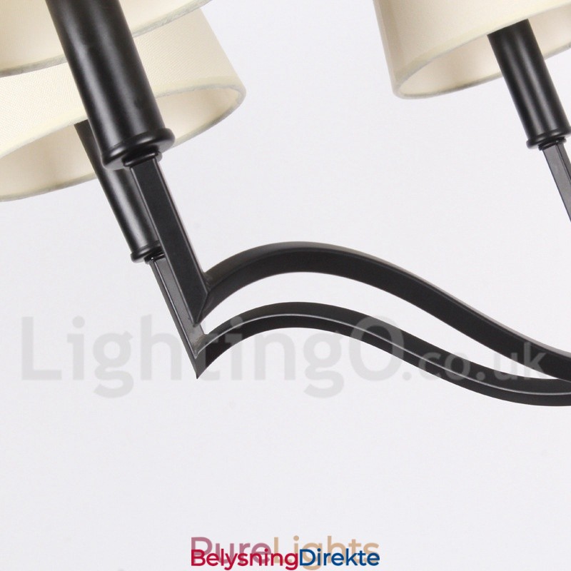 6 Lys Moderne Samtidslysekrone I Stearinlysstil