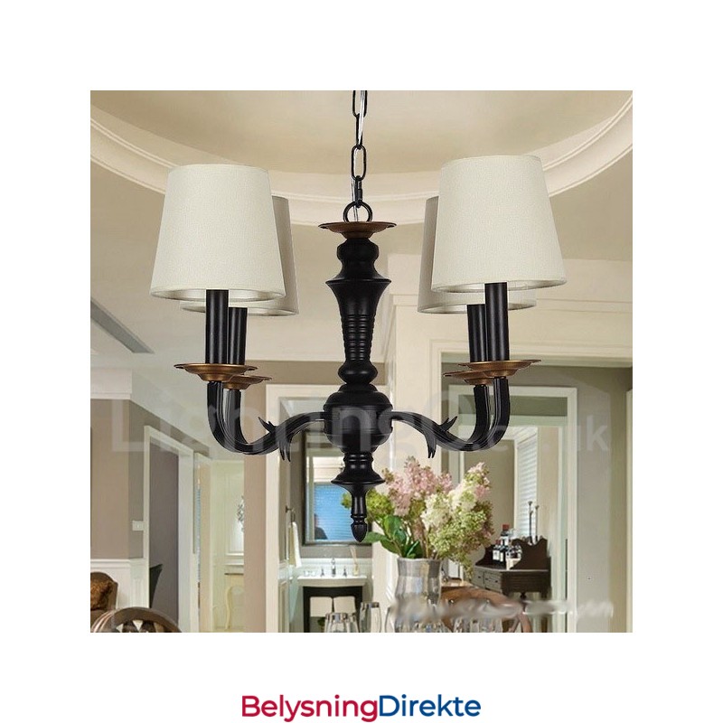 Retro Lysekrone Med 4 Lys