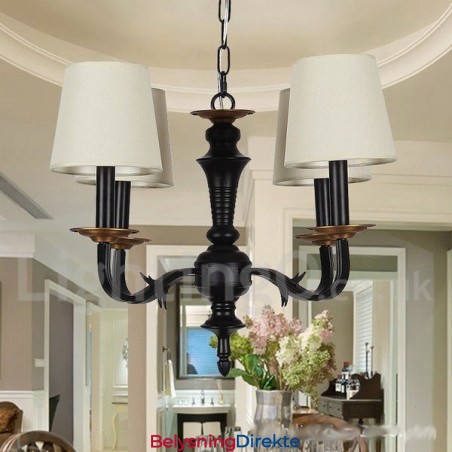 Retro Lysekrone Med 4 Lys