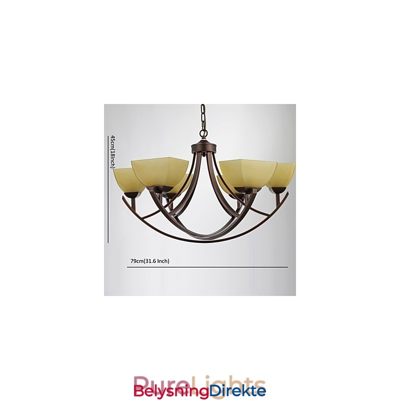 Lysekrone Med 6 Lys, Tradisjonell, Klassisk, Vintage, Metall