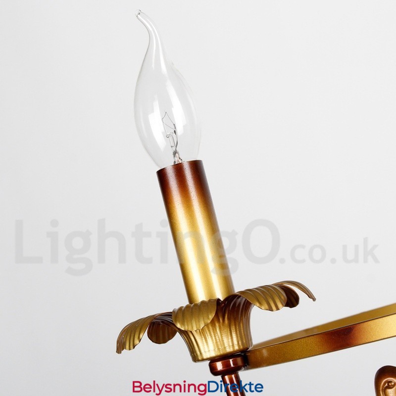 Retro Lysekrone Med 5 Lys