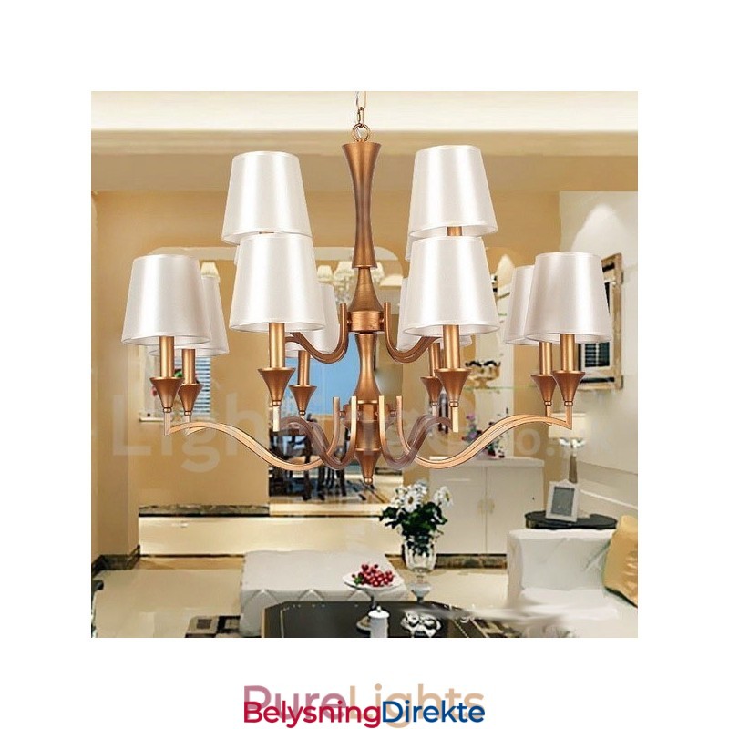 12-Lyss Lysekrone I Middelhavsstil Med Stearinlys