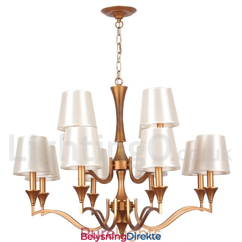 12-Lyss Lysekrone I Middelhavsstil Med Stearinlys