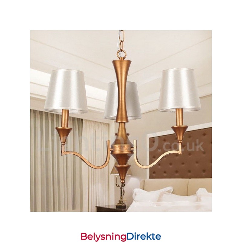 3-Lyss Lysekrone I Middelhavsstil Med Stearinlys