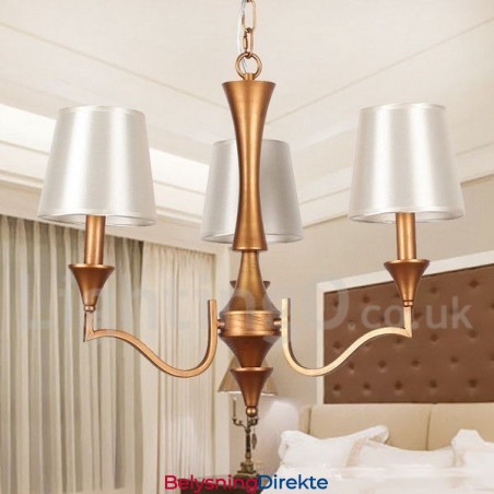 3-Lyss Lysekrone I Middelhavsstil Med Stearinlys