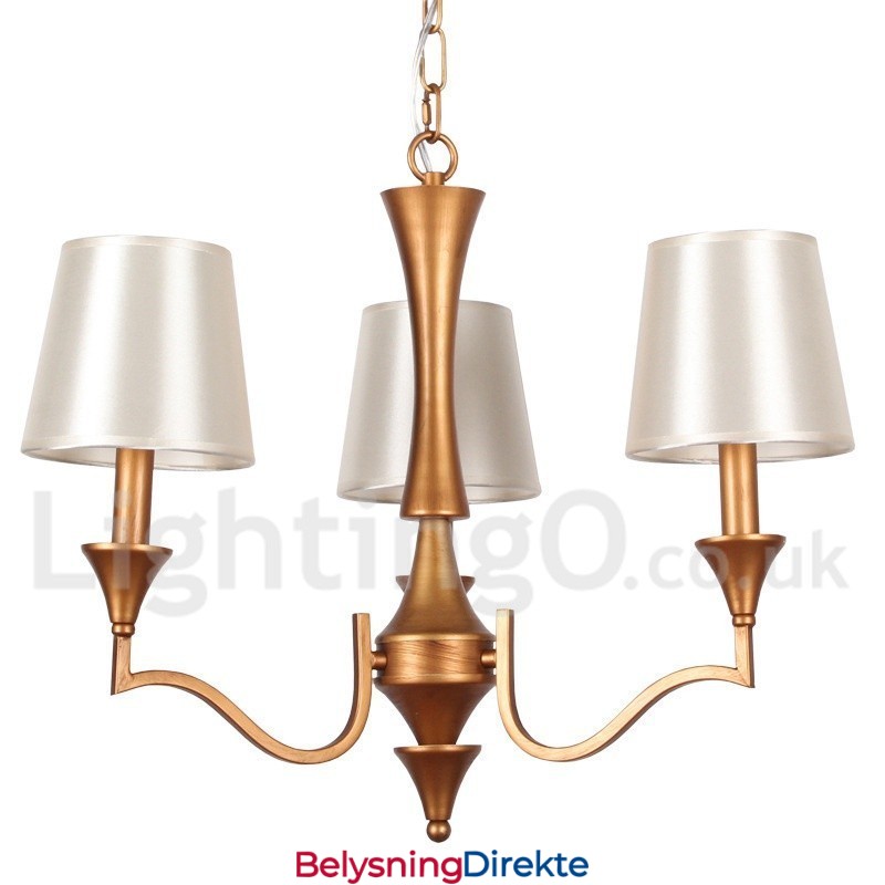 3-Lyss Lysekrone I Middelhavsstil Med Stearinlys