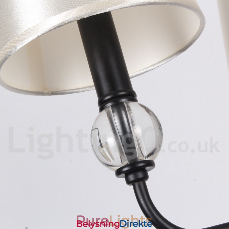 Rustikk Retro, Svart, Moderne Lysekrone Med 5 Lys