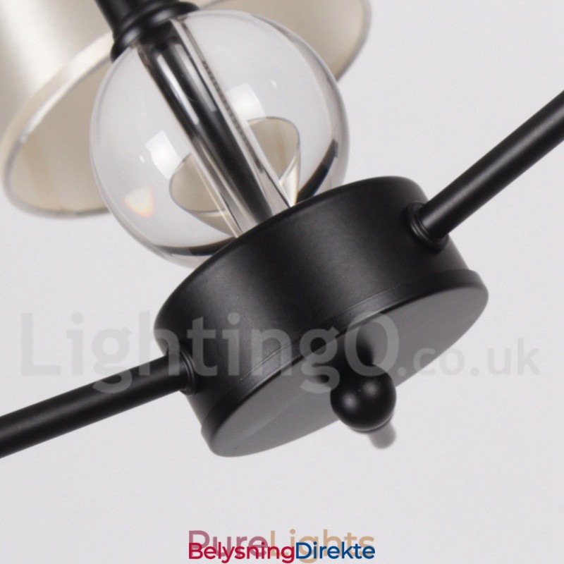 Rustikk Retro, Svart, Moderne Lysekrone Med 5 Lys