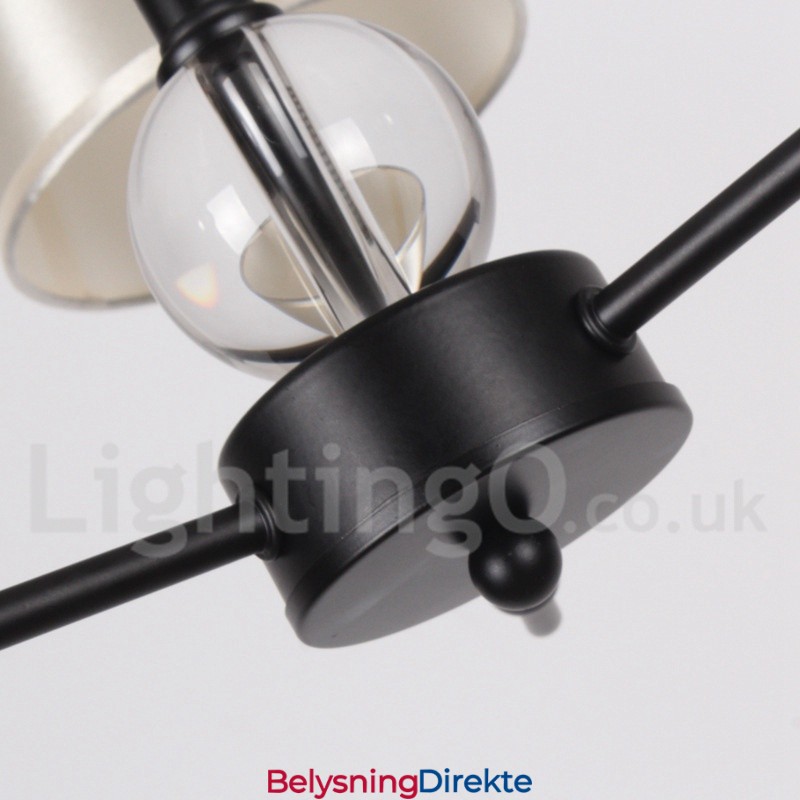 Retro, Svart, Moderne Lysekrone Med 3 Lys