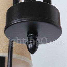 3-Lyss Retro Lysekrone I Middelhavsstil Med Stearinlys