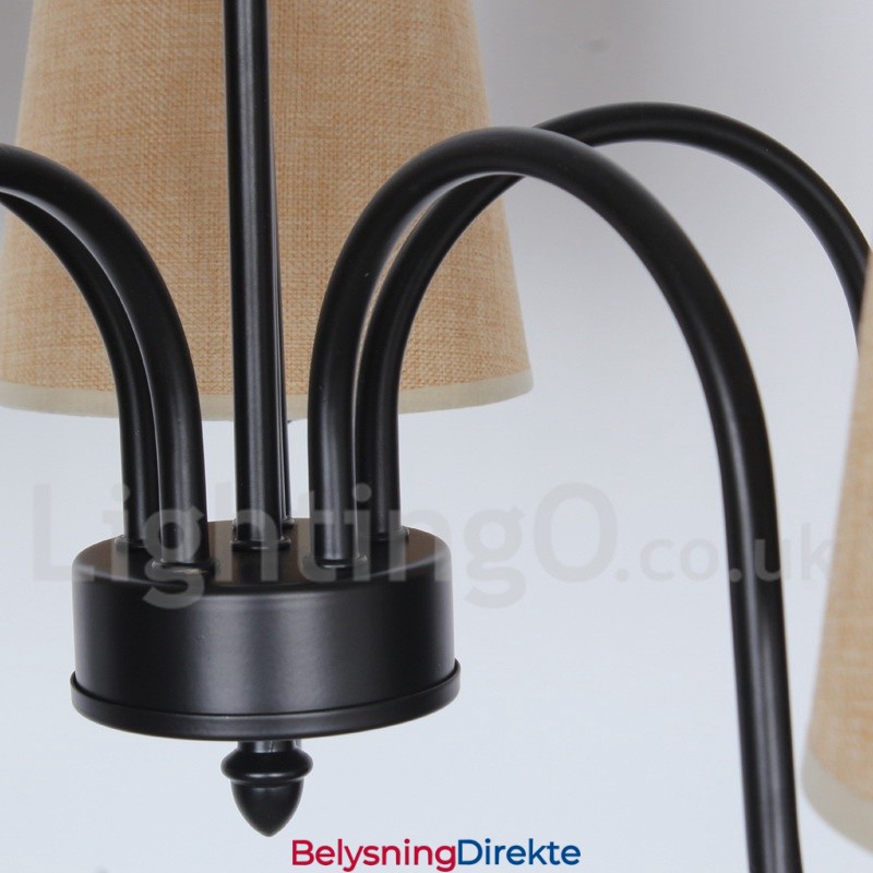 3-Lyss Retro Lysekrone I Middelhavsstil Med Stearinlys