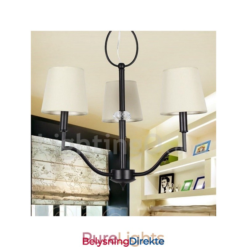 3-Lys Moderne Samtidslysekrone I Stearinlysstil