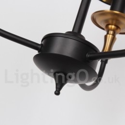 3-Lyss Retro Moderne Lysekrone I Stearinlysstil