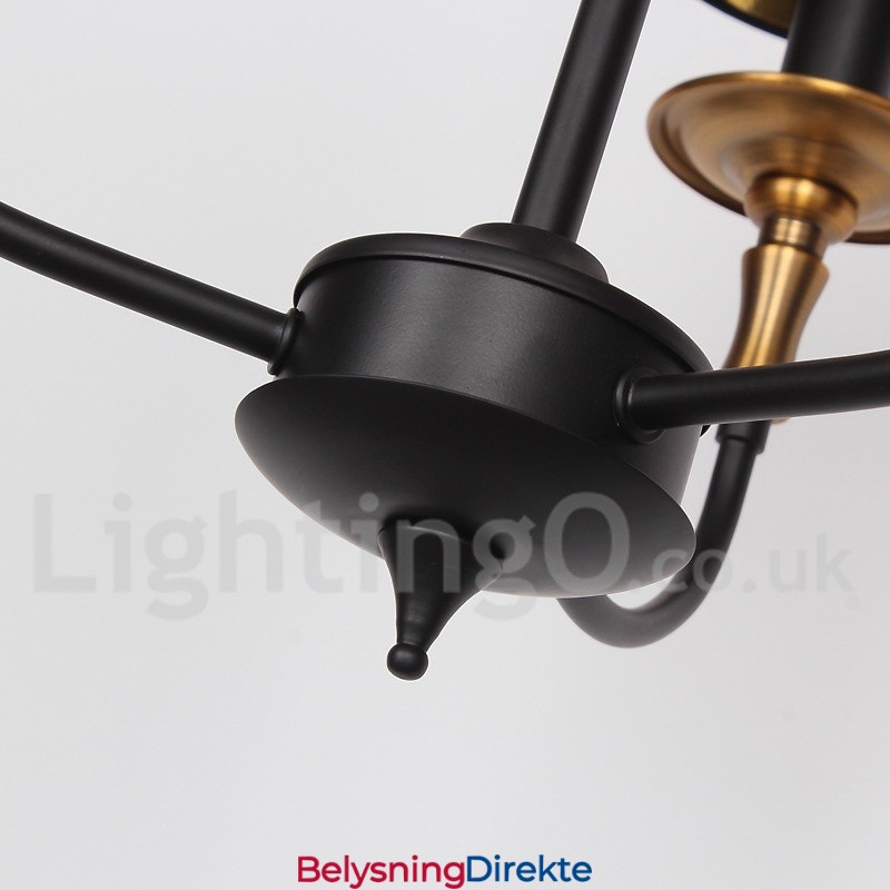 3-Lyss Retro Moderne Lysekrone I Stearinlysstil