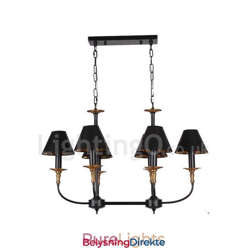 6 Lys Retro Moderne Lysekrone I Stearinlysstil