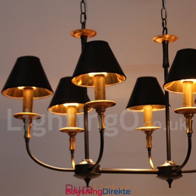 6 Lys Retro Moderne Lysekrone I Stearinlysstil