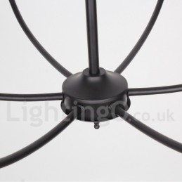 6 Lys Retro Moderne Lysekrone I Stearinlysstil