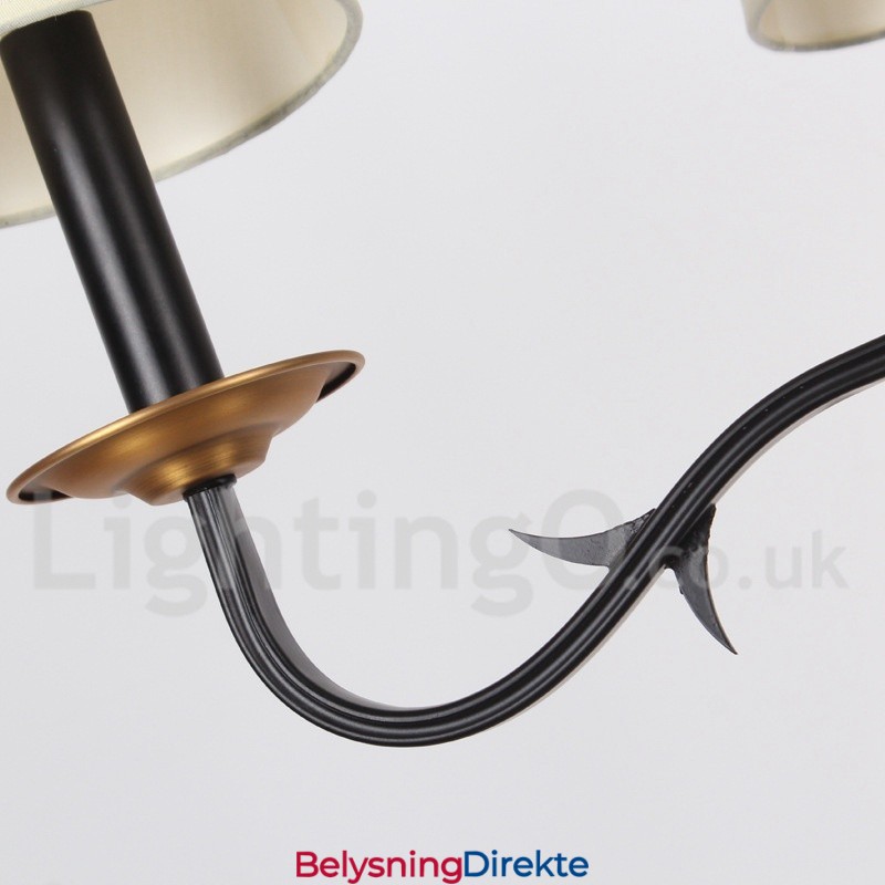 3-Lys Moderne Retro Lysekrone I Stearinlysstil