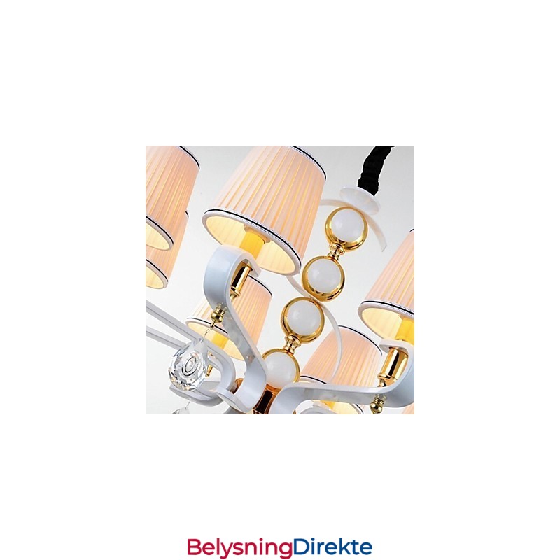 Stofflysekrone Med 5 Lys, Moderne Minimalistisk Lampe I Høy Kvalitet