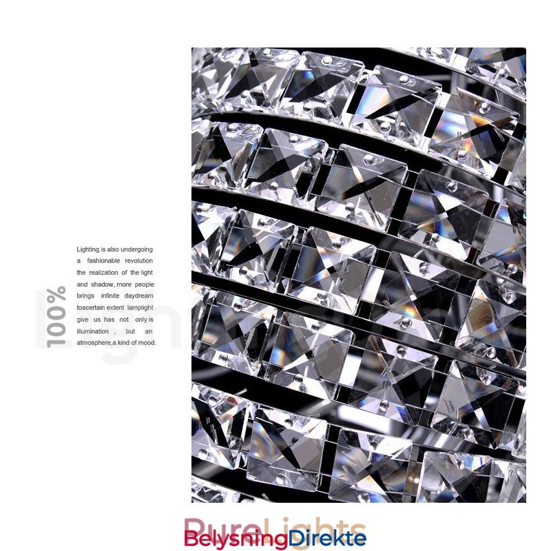 Moderne K9 Krystall Takpendellampe Innendørs Lysekrone Trommelbelysning Lamper Armaturer