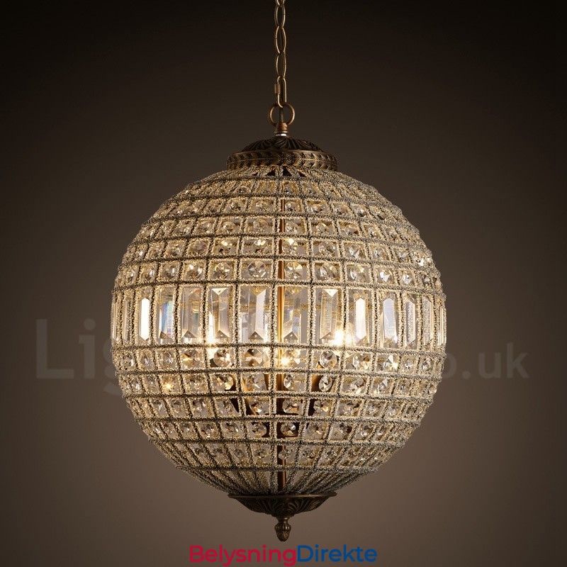 Globe Modern K9 Krystall Takpendellampe Innendørs Lysekrone Trommelbelysning Lamper Armaturer