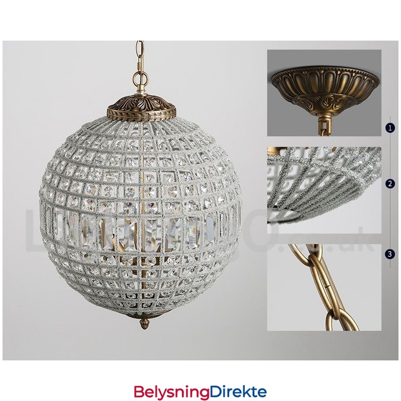 Globe Modern K9 Krystall Takpendellampe Innendørs Lysekrone Trommelbelysning Lamper Armaturer