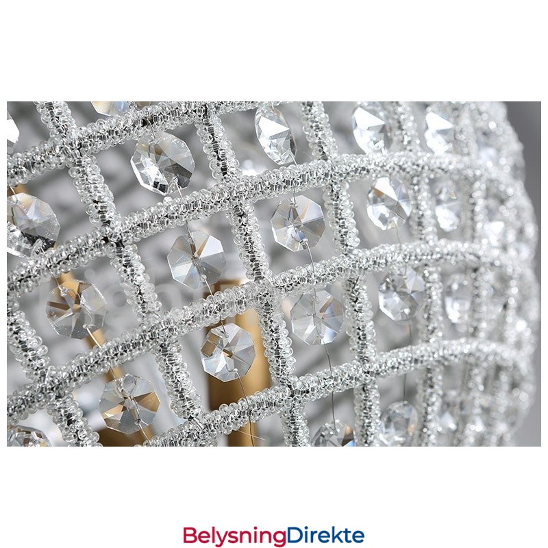 Globe Modern K9 Krystall Takpendellampe Innendørs Lysekrone Trommelbelysning Lamper Armaturer