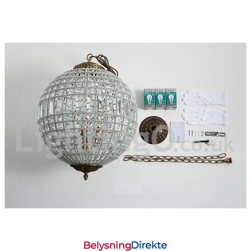 Globe Modern K9 Krystall Takpendellampe Innendørs Lysekrone Trommelbelysning Lamper Armaturer