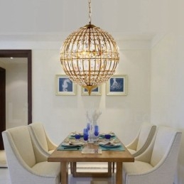 Globe Modern K9 Krystall Takpendellampe Innendørs Lysekrone Belysning Lamper Armaturer