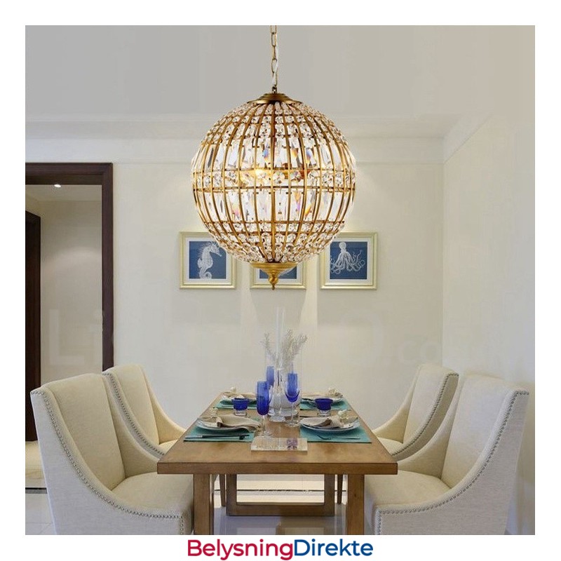 Globe Modern K9 Krystall Takpendellampe Innendørs Lysekrone Belysning Lamper Armaturer