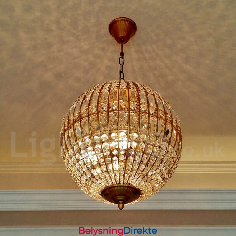 Globe Modern K9 Krystall Takpendellampe Innendørs Lysekrone Belysning Lamper Armaturer