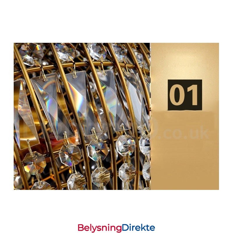 Globe Modern K9 Krystall Takpendellampe Innendørs Lysekrone Belysning Lamper Armaturer