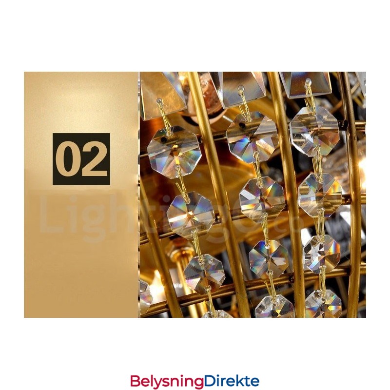 Globe Modern K9 Krystall Takpendellampe Innendørs Lysekrone Belysning Lamper Armaturer
