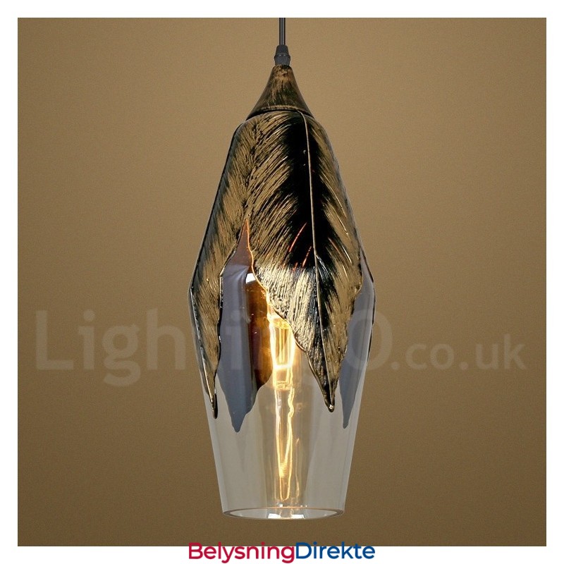 Europeisk Retro Glass Pendellampe Lounge Pendellampe