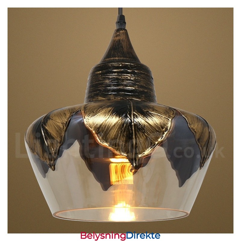 Europeisk Retro Glass Pendellampe Lounge Pendellampe