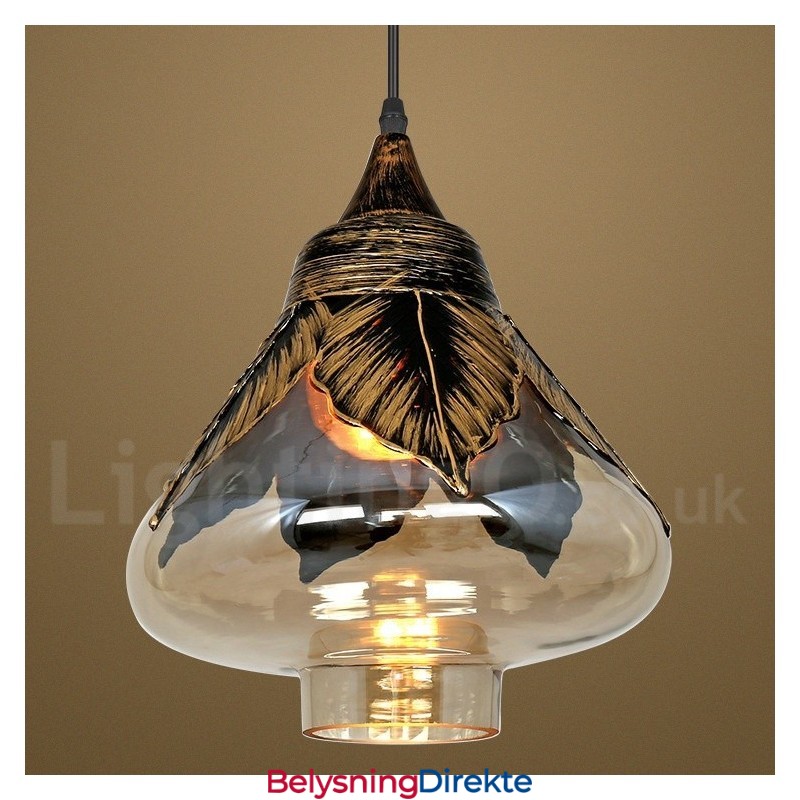Europeisk Retro Glass Pendellampe Lounge Pendellampe