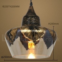 Europeisk Retro Glass Pendellampe Lounge Pendellampe