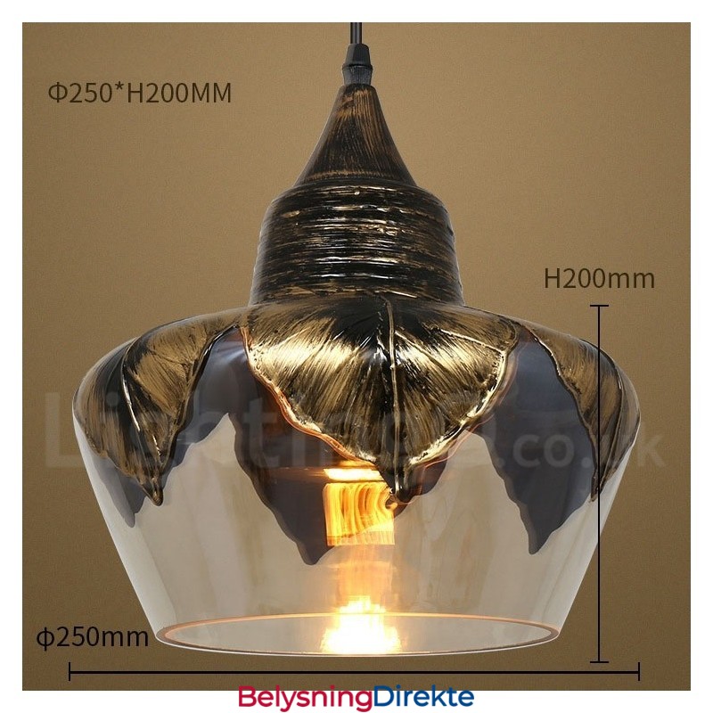 Europeisk Retro Glass Pendellampe Lounge Pendellampe