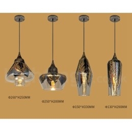 Europeisk Retro Glass Pendellampe Lounge Pendellampe