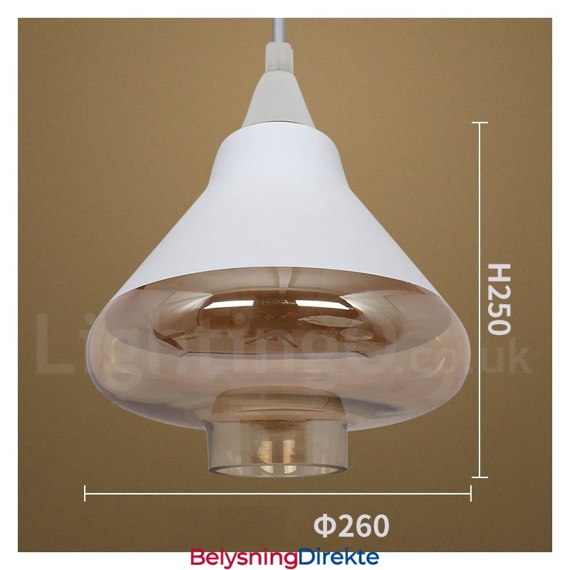 Europeisk Retro Lounge Glass Pendellampe