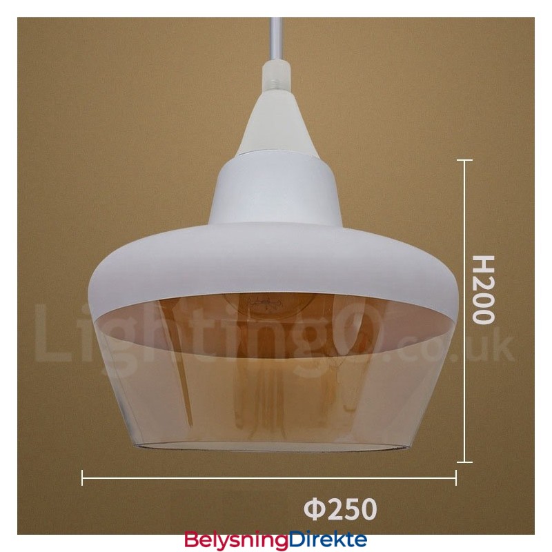 Europeisk Retro Lounge Glass Pendellampe