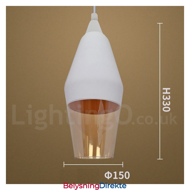 Europeisk Retro Lounge Glass Pendellampe