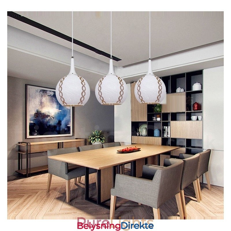 Moderne Og Moderne Lounge-Pendellampe I Glass