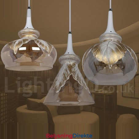 Europeisk Moderne Og Samtidskunstnerisk Lounge Glass Pendellampe