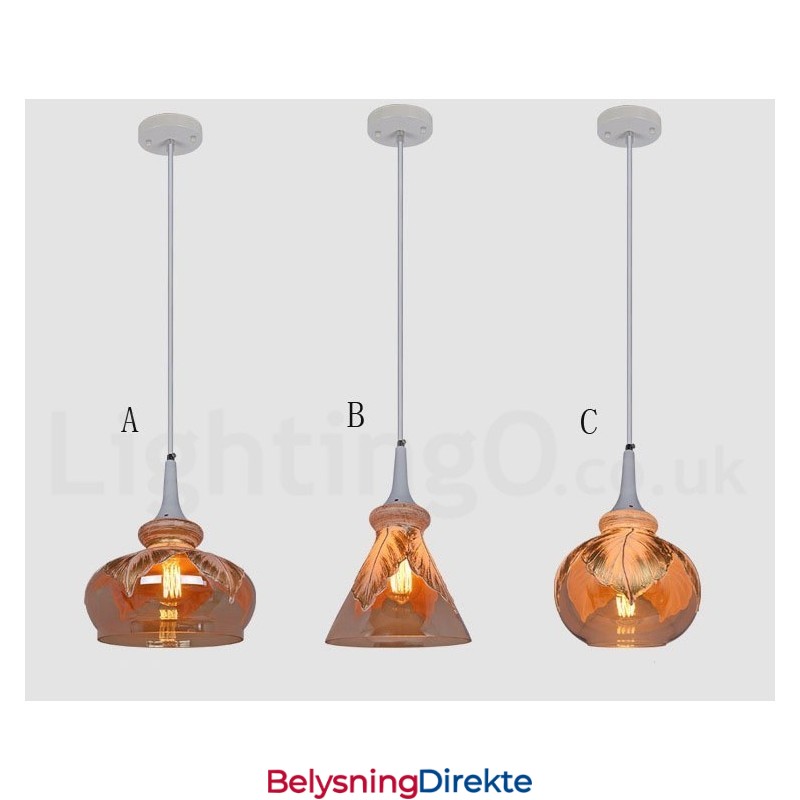 Europeisk Moderne Og Samtidskunstnerisk Lounge Glass Pendellampe