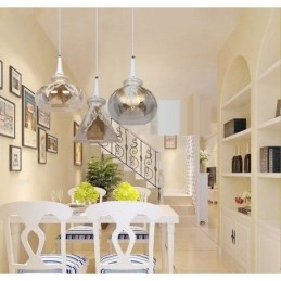 Europeisk Moderne Og Samtidskunstnerisk Lounge Glass Pendellampe